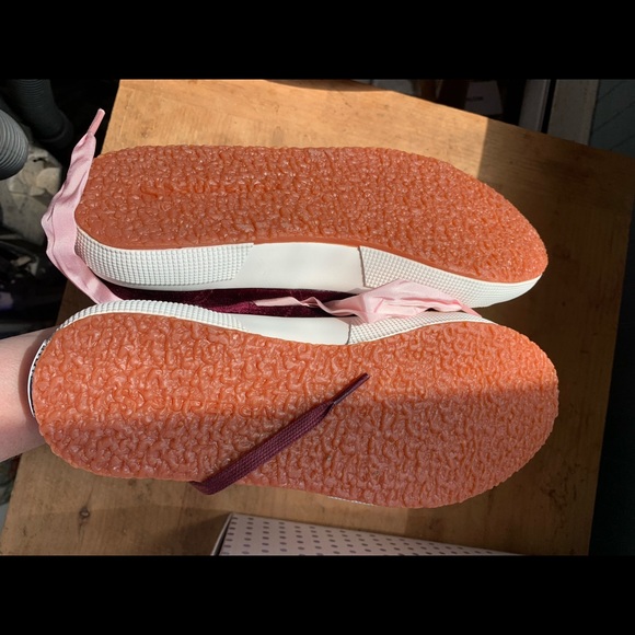 Superga Fantasia Collection Velvet Sneakers  7.5W, 6M, 38. NIB Burgundy/Pink - Picture 9 of 14